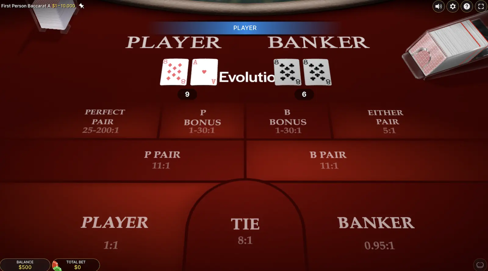 Baccarat game