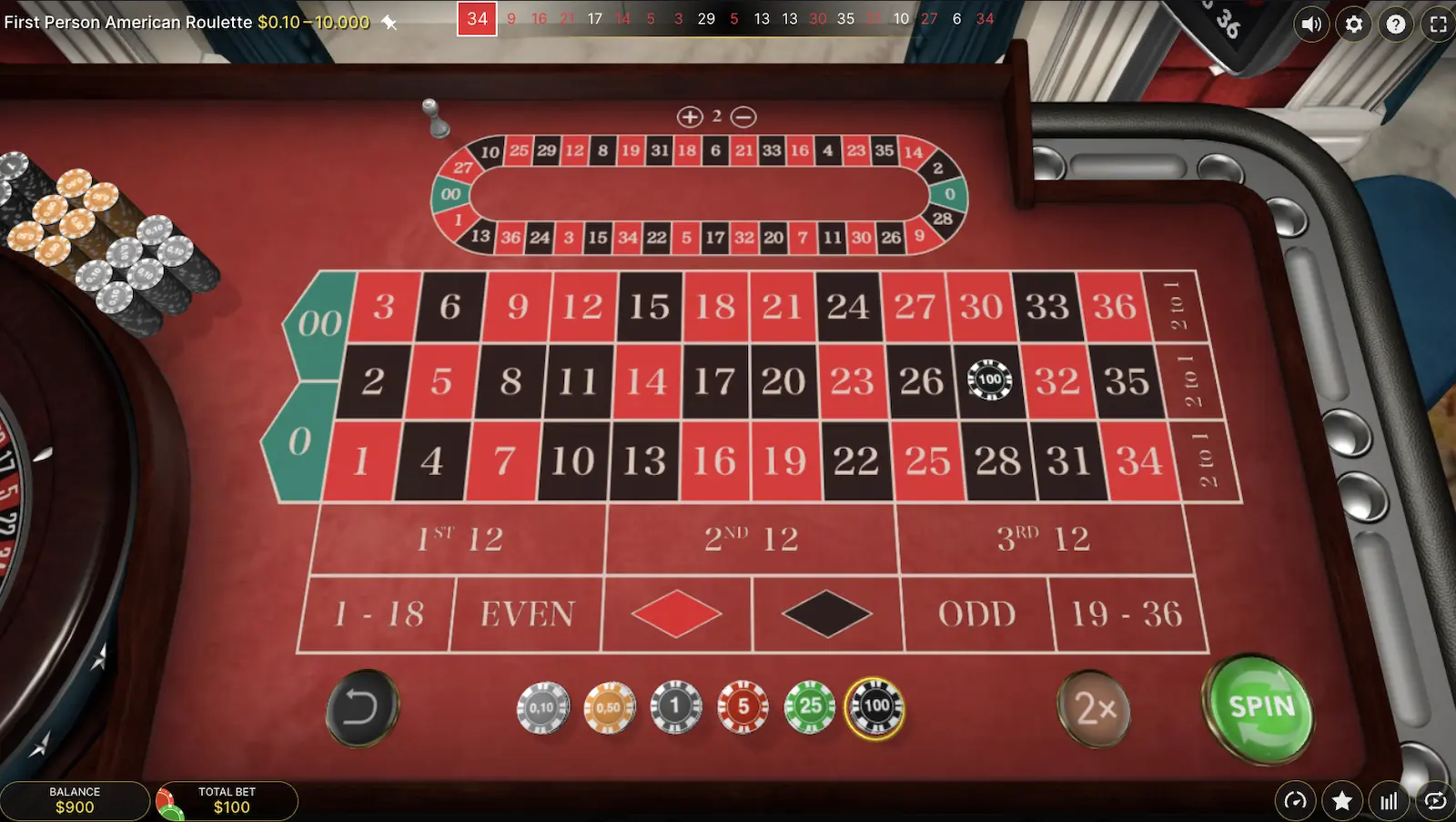 Roulette game