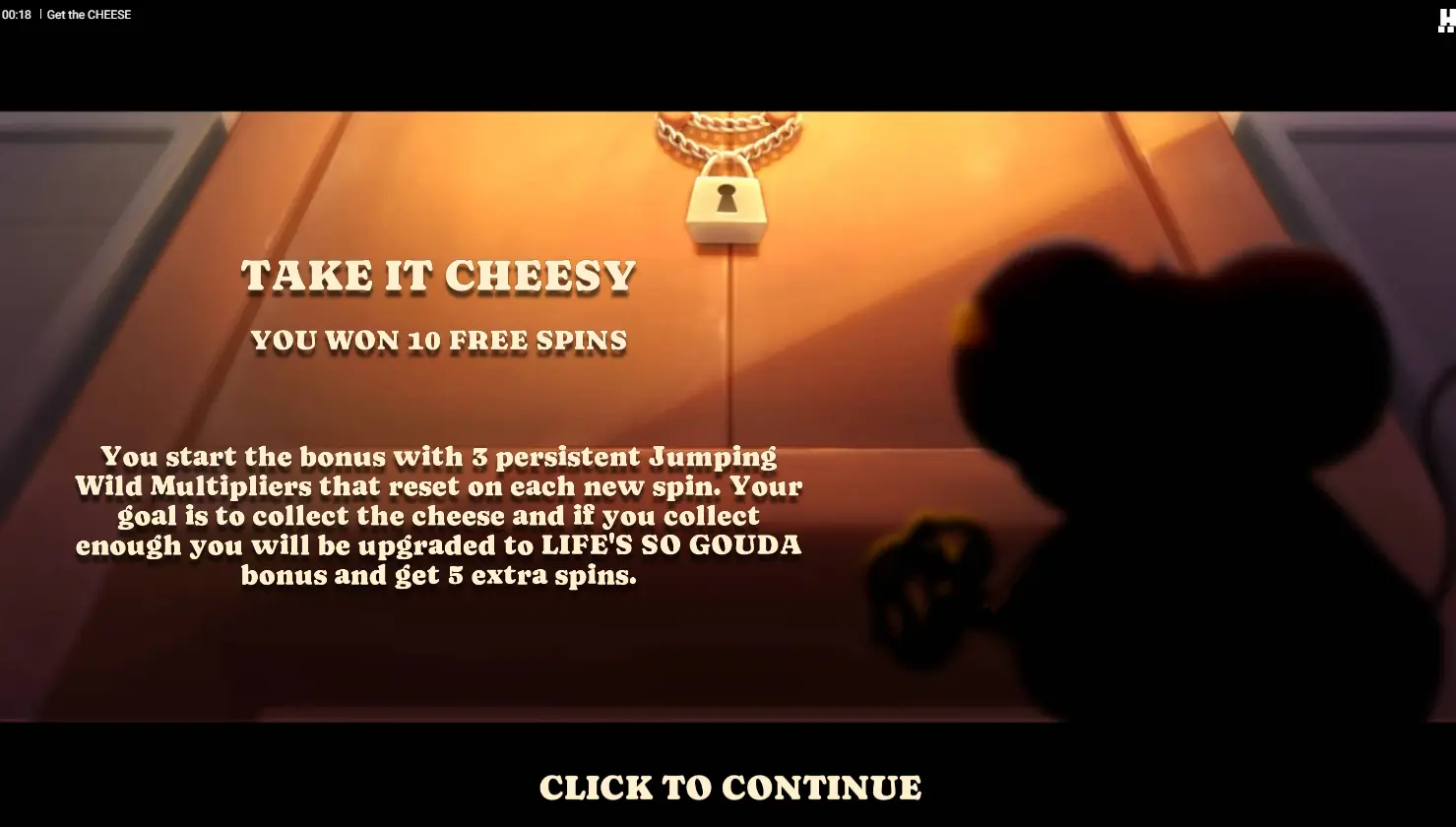 Get The Cheese Take it Cheesy Bonus Game