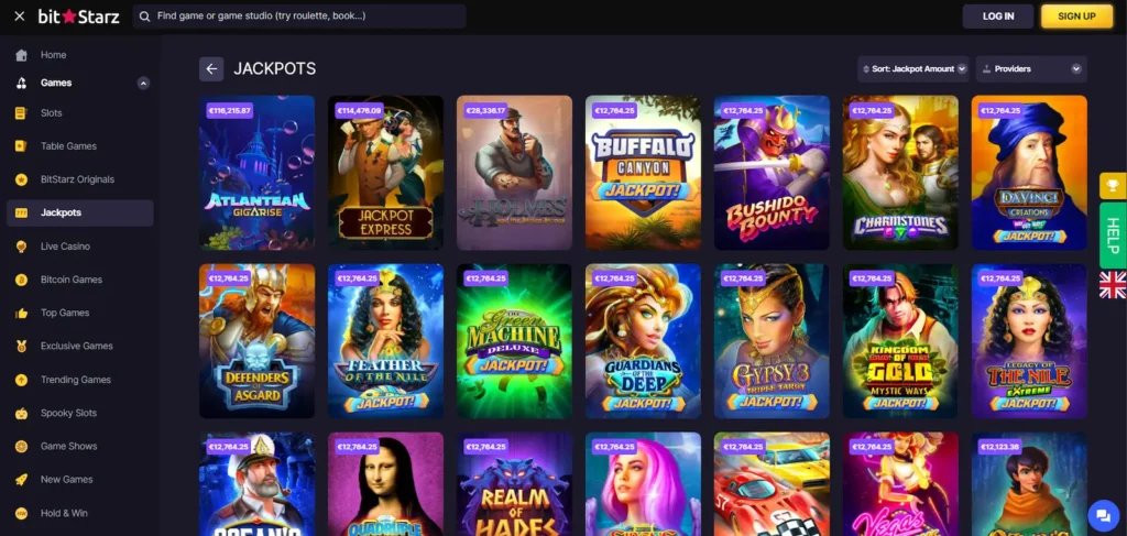 Jackpot Games at BitStarz